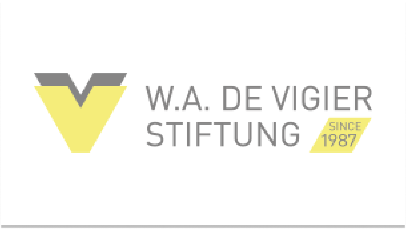 W.A. DE VIGIER STIFTUNG AWARD